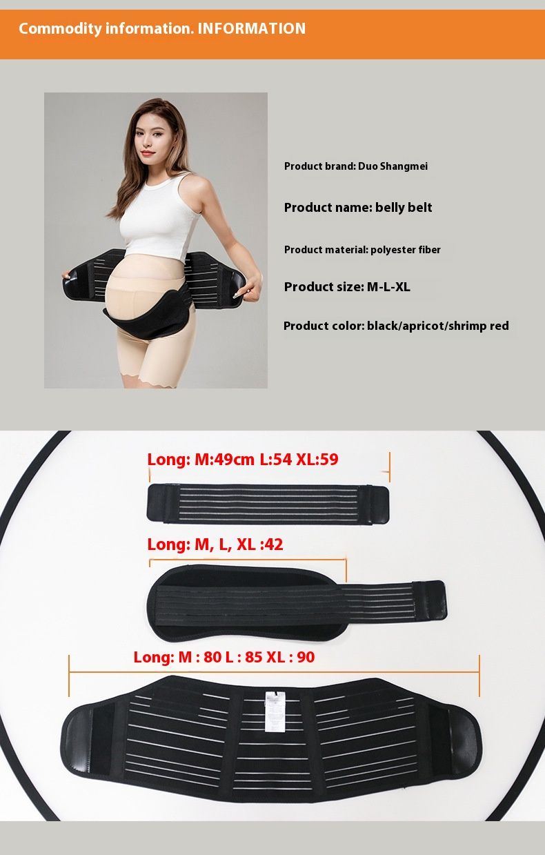 Set da tre pezzi per donne incinte con elastico, traspirante, regolabile in vita e supporto uterino_voghion.com