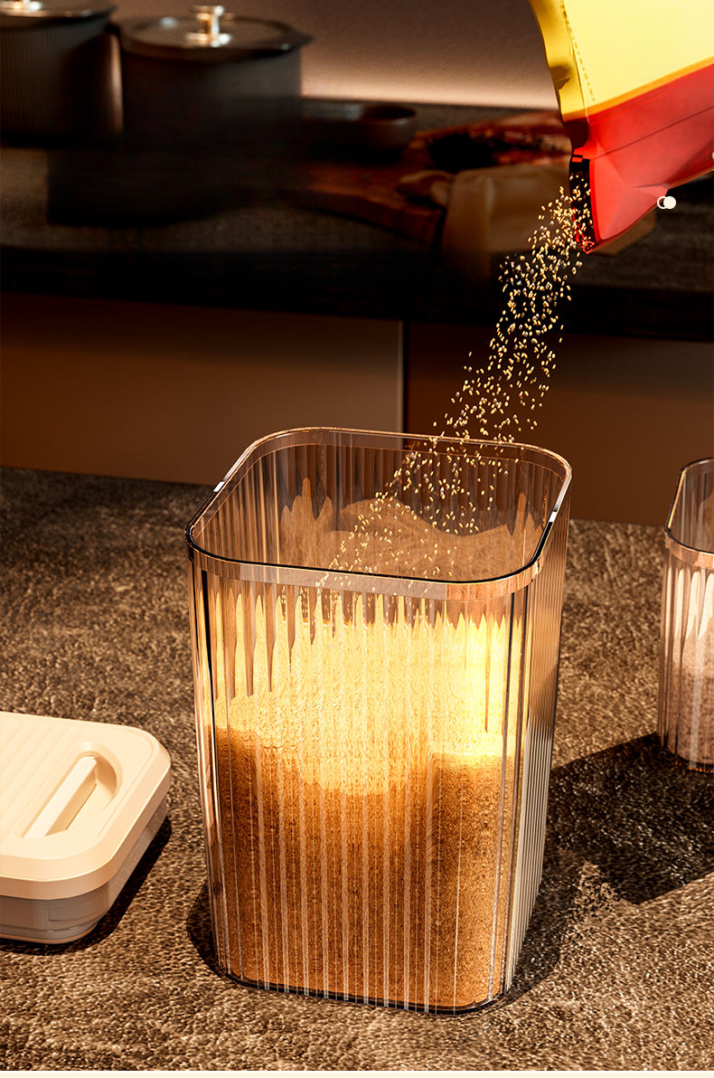 Vijf granen verzegelde bloem Snap Box pers-type voedselveilige plastic pot snack opslagcontainer_voghion.com