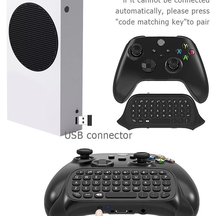 Suitable For One Series Game Controllers, Wireless Keyboard, Xbox Series S/X Input Keyboard With Joystick_voghion.com