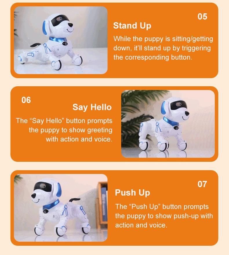 Smart Robotic Dog For Kids Interactive Remote Control Electric Toy With Educational Features For Boys And Girls_voghion.com