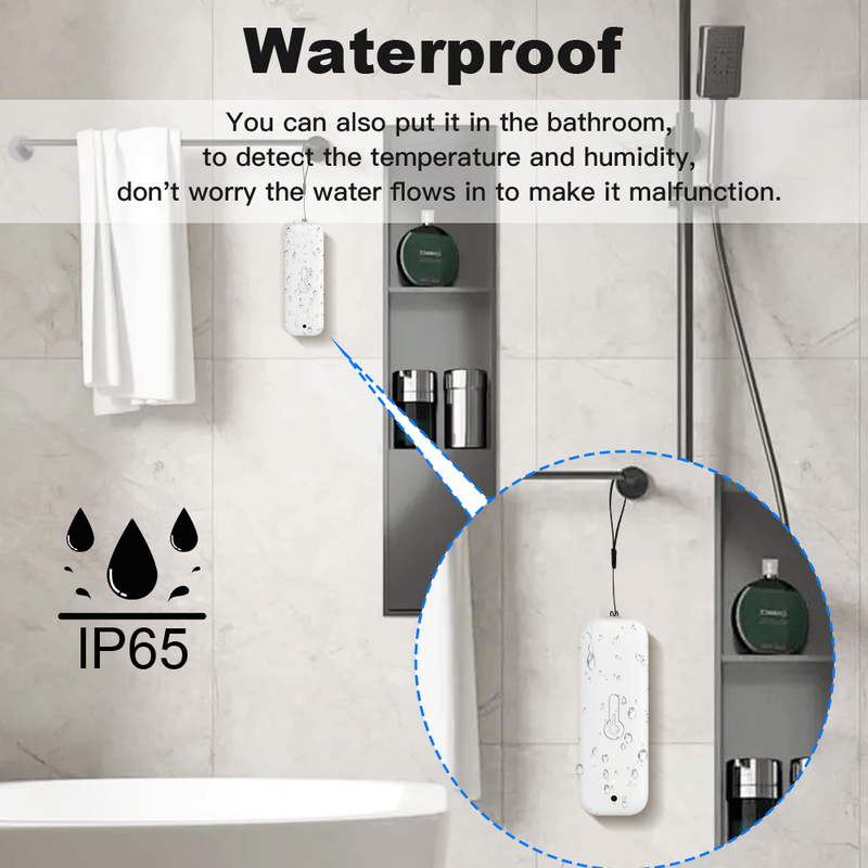 Tuya Zigbee/Wifi Sensore di temperatura e umidità per esterni Termometro Smart Life Lavoro Google Assistant, IP65_voghion.com