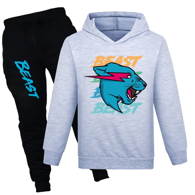 Boys And Girls Spring & Fall Sweatshirt + Pants Set 2775_voghion.com