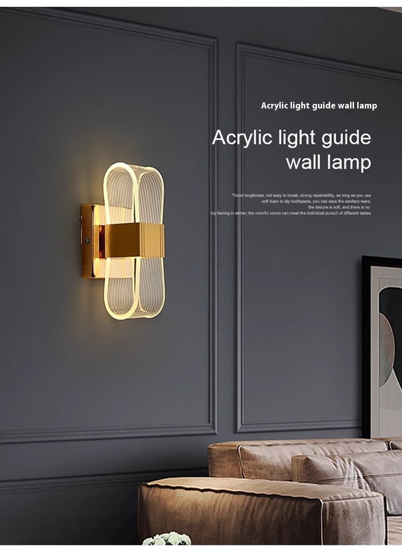 Minimalistyczna nowoczesna lampka nocna kreatywna sypialnia salon Nordic LED ultra jasne tło ścienne korytarza_voghion.com
