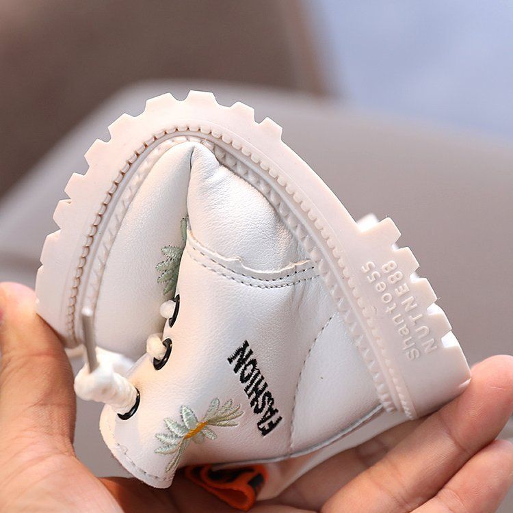 ShoeGlobe Kinderstiefel Martin im britischen Stil, Mädchen-Herbst-Winter-Baby-Fleece-Baumwolle-Kleinkind-Leder-Jungen-Kurzstiefel_voghion.com