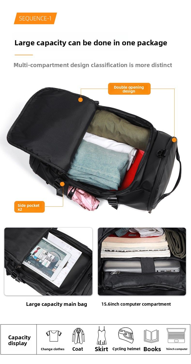 Men's Backpack Outdoor Cycling Multifunctional Travel Business Trip Fitness Large Capacity Sports Hiking Bag_voghion.com