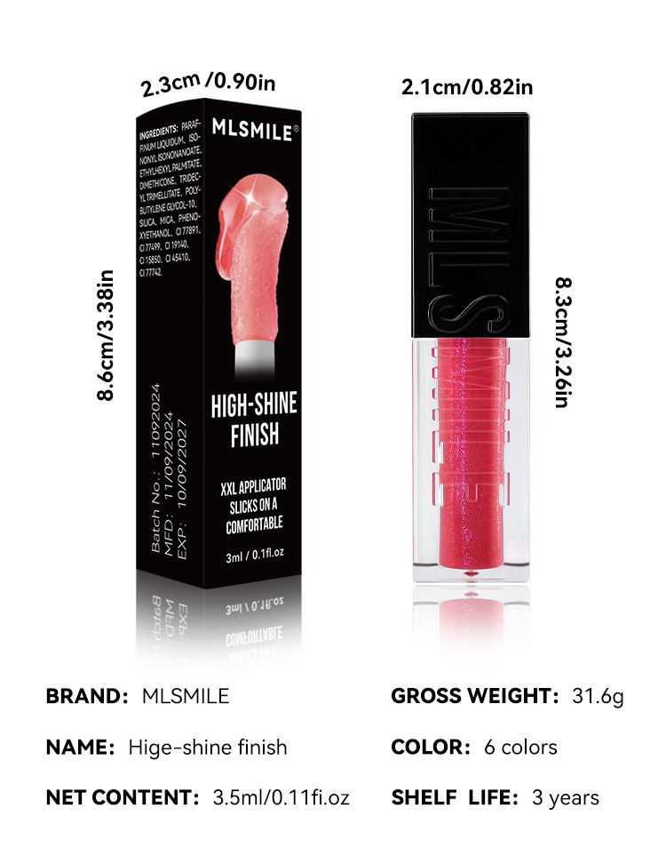 Mirror Water Moisturizing Oil Plumping Pearl Glaze Transparent Lip Gloss_voghion.com