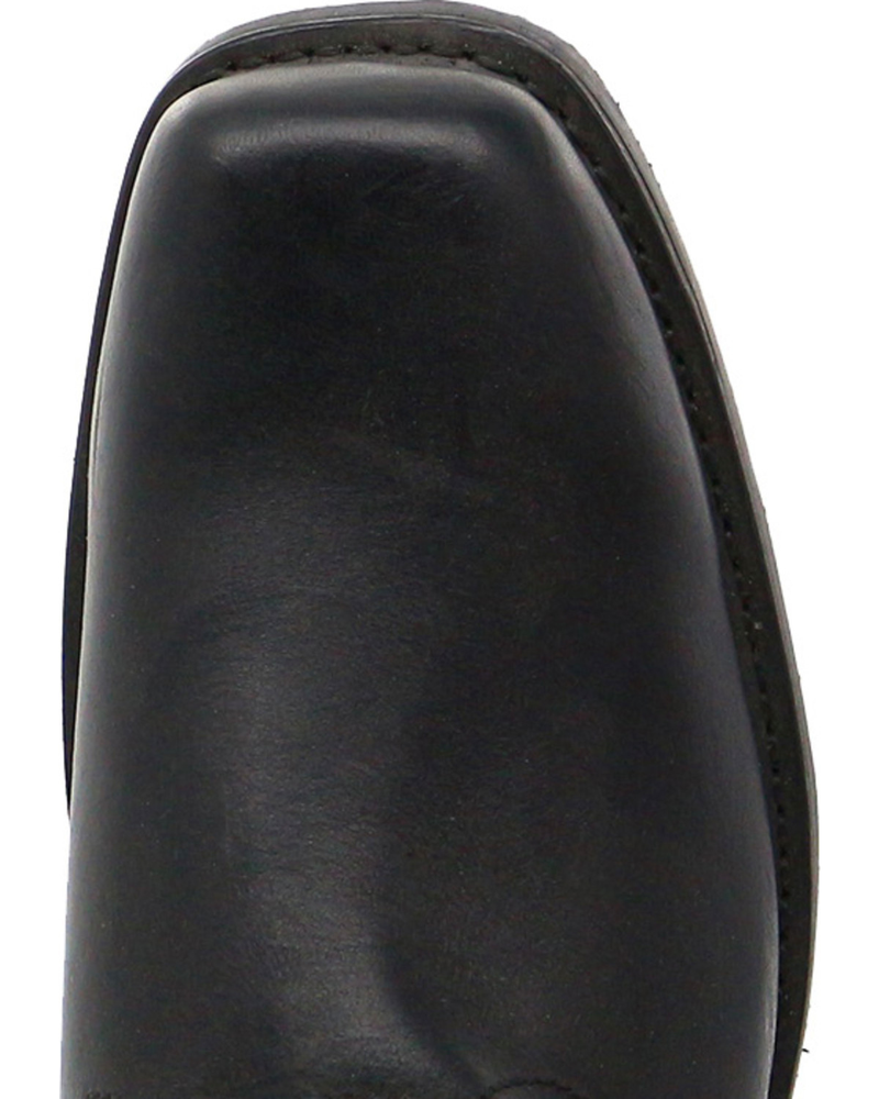 Herrenschuhe Cowboystiefel mit Holzabsatzsohle, 4,5 cm hohe Stiefel, quadratische Herrenstiefel_voghion.com