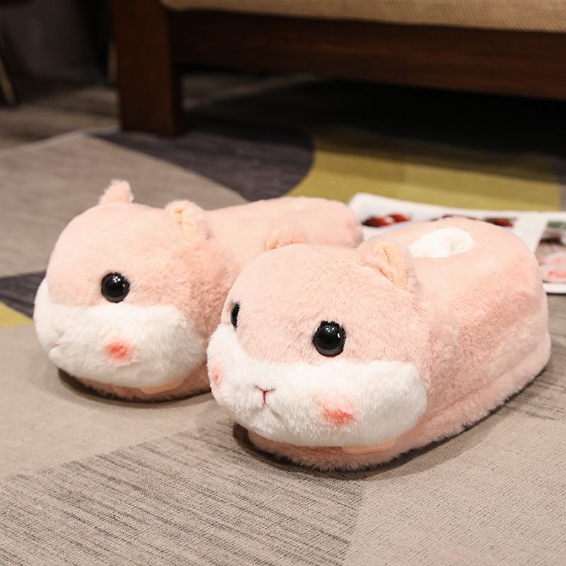 Pantofole da casa di alta qualità per coppia, da interno, in peluche, a forma di cane, per autunno e inverno_voghion.com