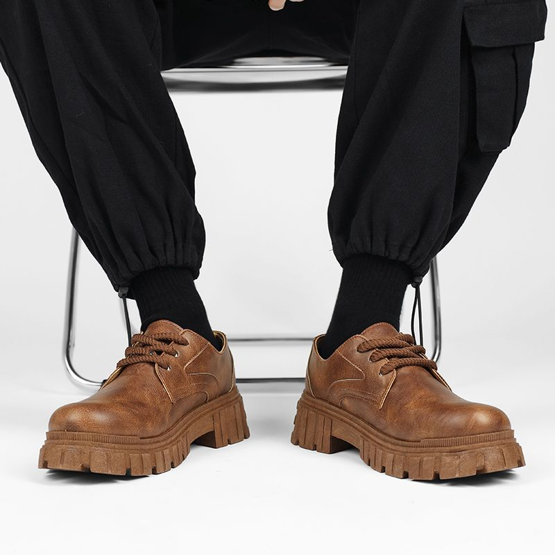 Neue schwarz/rot braun kleine leder business casual low-top herren schuhe_voghion.com