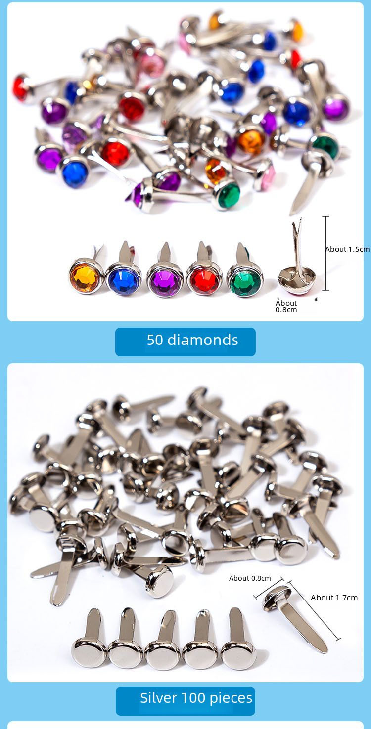 Chiodi doppi fatti a mano direttamente dalla fabbrica, chiodi rotondi colorati da due piedi, accessori decorativi per unghie ad angolo di pecora all'ingrosso_voghion.com