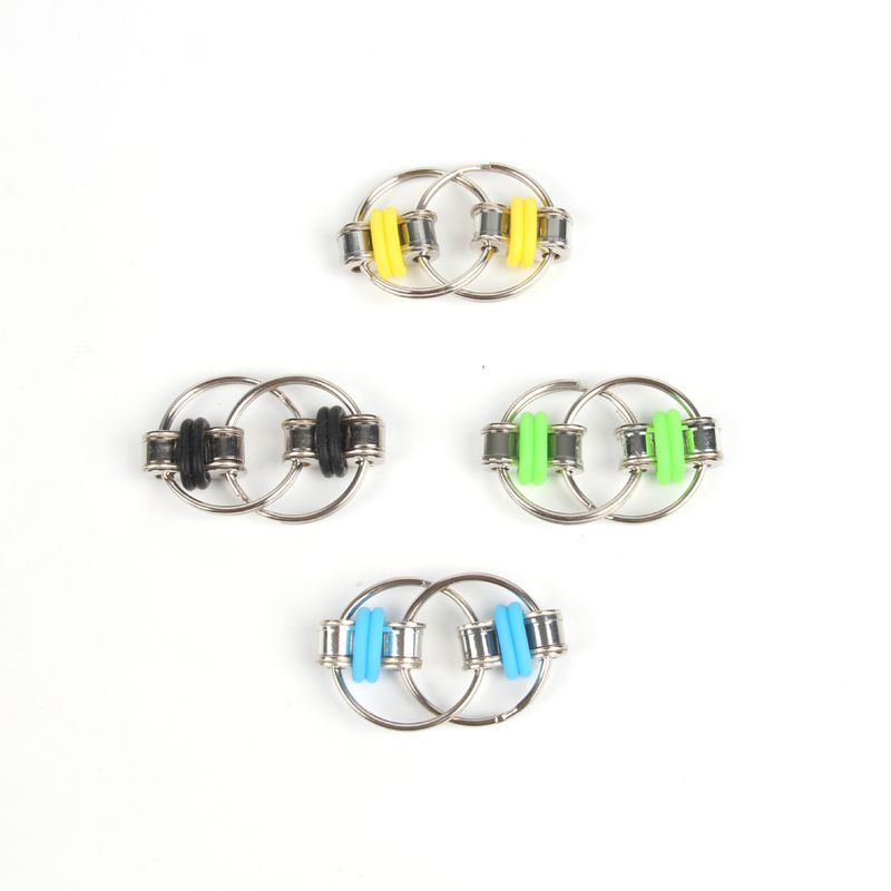 Stress Relief Toys Fidget Cube Vent Bicycle Chain Decompression Metal Keychain Decompression Chain_voghion.com