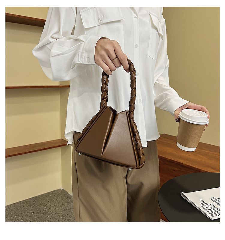 Nuova borsa a tracolla da donna personalizzata, borsa a tracolla tinta unita, borsa a triangolo irregolare, borsa pieghevole, per tutti i giorni e per strada_voghion.com