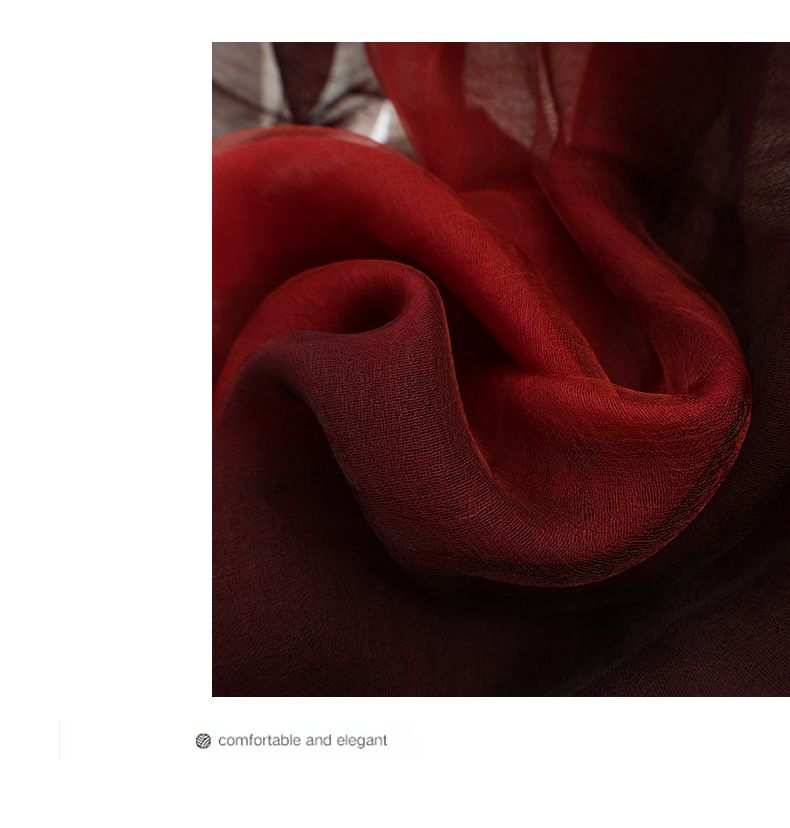 Sciarpa in lana di seta con nuova sfumatura Hangzhou, moda versatile collo caldo Sciarpa in seta di gelso da donna primaverile e autunnale_voghion.com