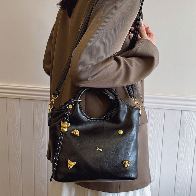 Spring And Summer New Simple Fashion High-end Handbag Puppy Basket Women's Tote Large Capacity Shoulder Bag_voghion.com
