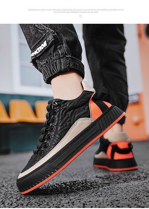 Spring New Breathable Canvas Men's Versatile White Thick-Soled Sports Casual Sneakers Trendy Shoes_voghion.com