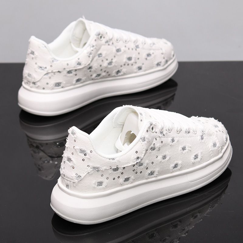 Herren Sommer Neue Atmungsaktive Canvas Vielseitige Casual Sports Weiße Turnschuhe Paar Schwarze Stoffschuhe_voghion.com