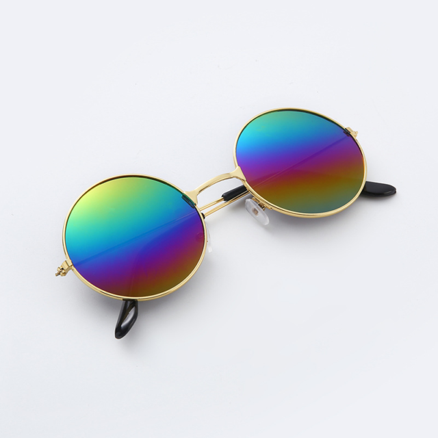 Round Lens Sunclasses Mens Unisex John Lennon Small Circle Ozzy Hippie UV_voghion.com