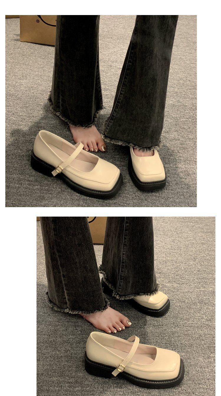 Explosions Soft-soled Mary Jane Small Leather Shoes Women's New Style Loafers Flat College Style Single-layer Shoes All-match_voghion.com