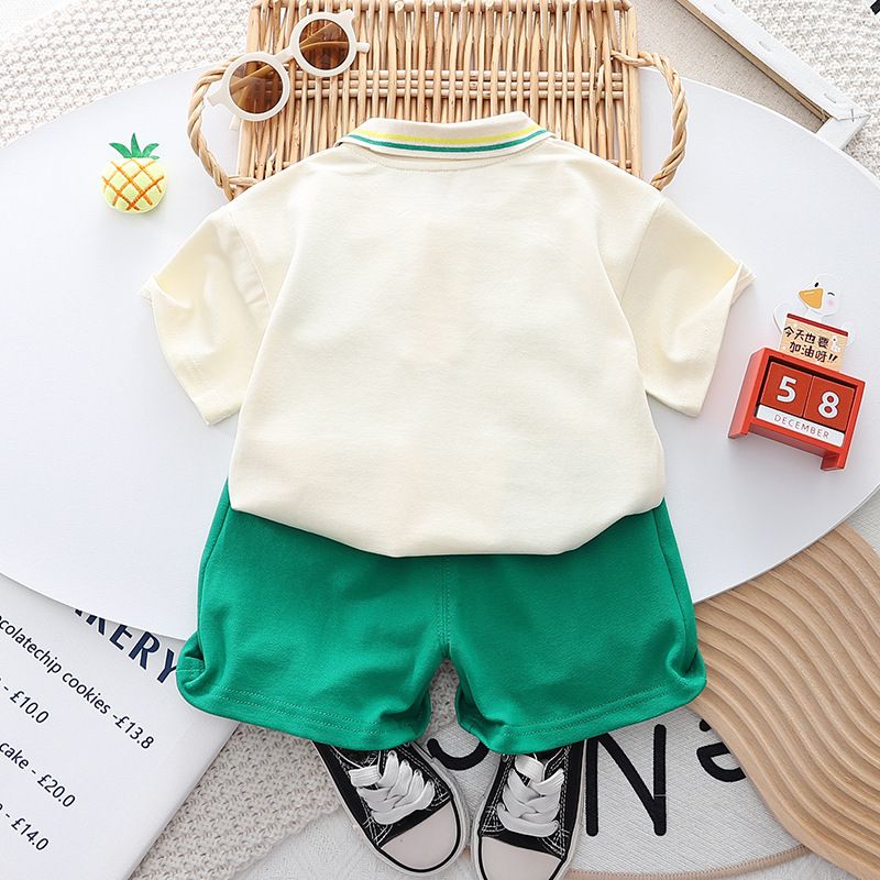 Small and medium-sized children's 3-pack new men's 5 girls cute printed collar casual 1-4 year old access shirt short_voghion.com