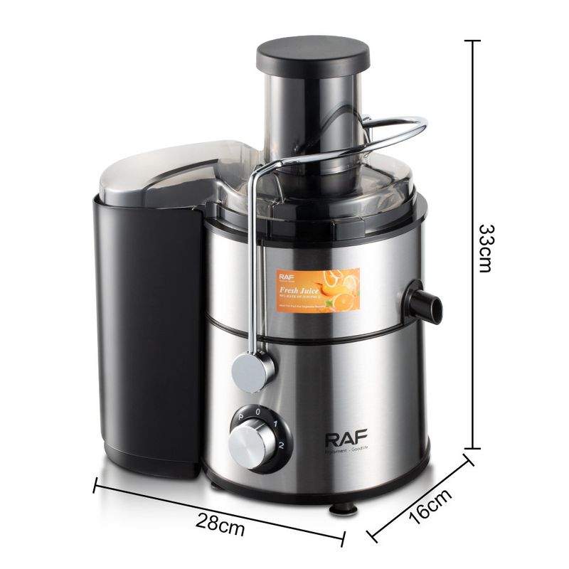 Estrattore di succo centrifugo, 800 W con contenitore per succo da 1 l, filtro in acciaio inox, ampio canale di alimentazione, spina UE facile da pulire_voghion.com