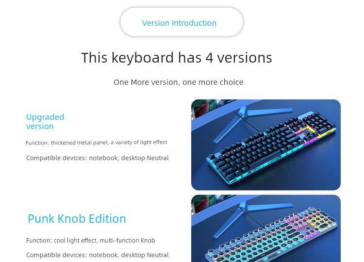 X60 Steam Transparent Punk Retro Nical Key Mouse Suit Gaming Male Titanium Alloy Keyboard With Knob_voghion.com
