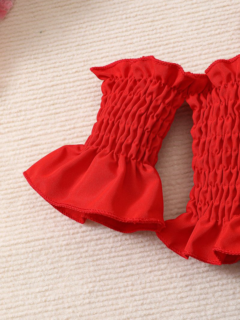 Fornitura speciale del nuovo set di maglietta e pantaloncini in denim per neonata più venduto_voghion.com