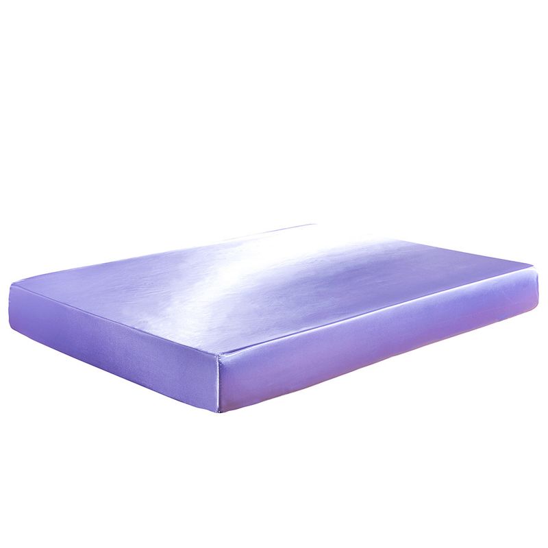 Home Textile Solid Color Silky Satin Mattress Protector_voghion.com