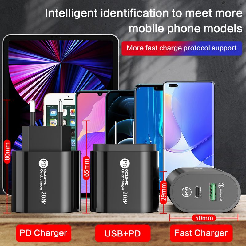 USB+PD12W mobile phone charger 5V2.4A type-c PD charging head adapter_voghion.com