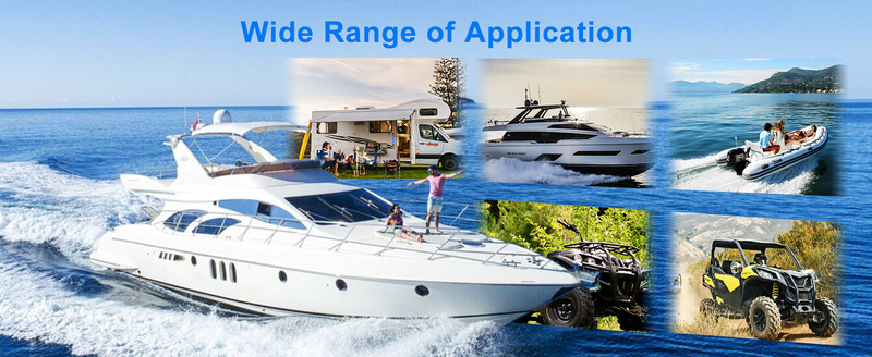 Lot de 2 haut-parleurs stéréo d'extérieur pour bateau, étanches et résistants aux intempéries, 2 voies, 6,5 pouces, 120 W, parfaits pour VTT, UTV_voghion.com