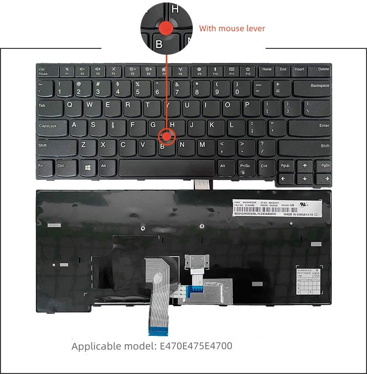 Applicable To Lenovo ThinkPad E450 E455 E4470c E475 E550 W450 E460 Keyboard E465_voghion.com
