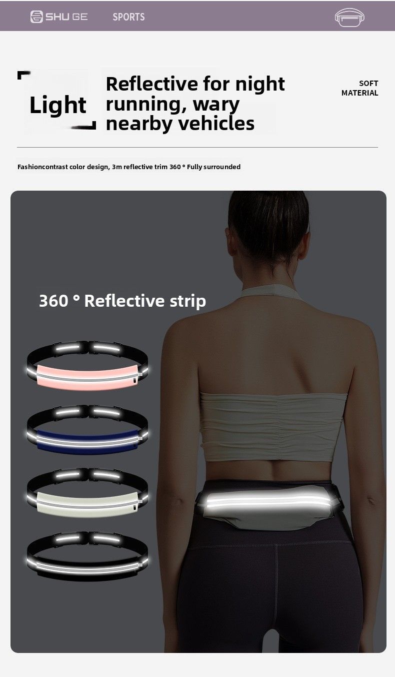 2025 New High-End Lightweight Invisible Elastic Sports Waterproof Fitness Special Running Phone Waist Bag_voghion.com