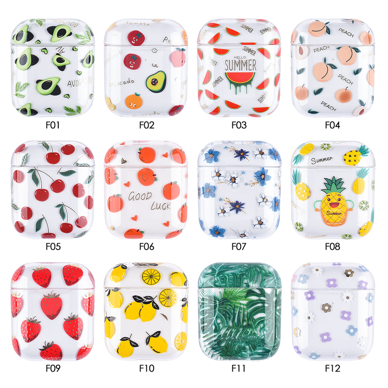 Fruit PC Hard Case For Airpods Pro 2 1 Earphone Cases For Airpods 3 Clear Transparent PC Earphone Cover for airpods 3 pro case_voghion.com
