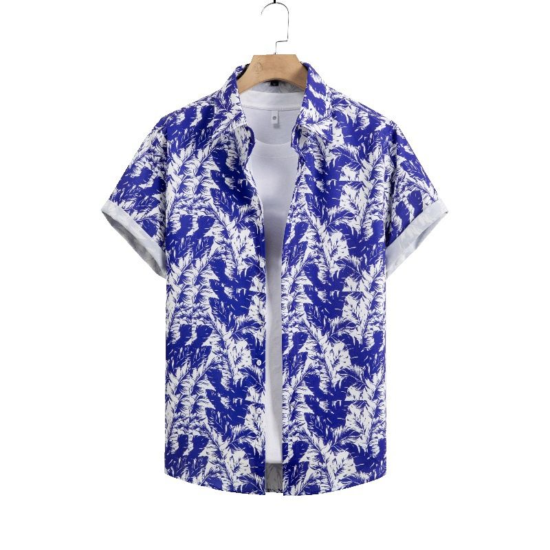 Men's Clothing Floral Short Sleeved Shirt Suits Summer Two Piece Suits_voghion.com