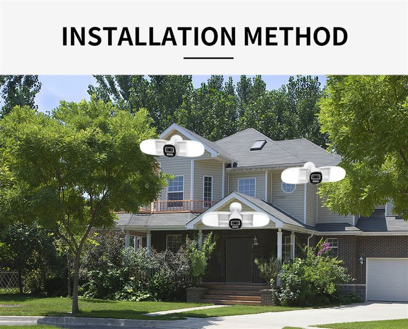 Smart HD Garden Floodlight IP Camera Wireless WiFi Mobile Outdoor Waterproof Monitoring_voghion.com