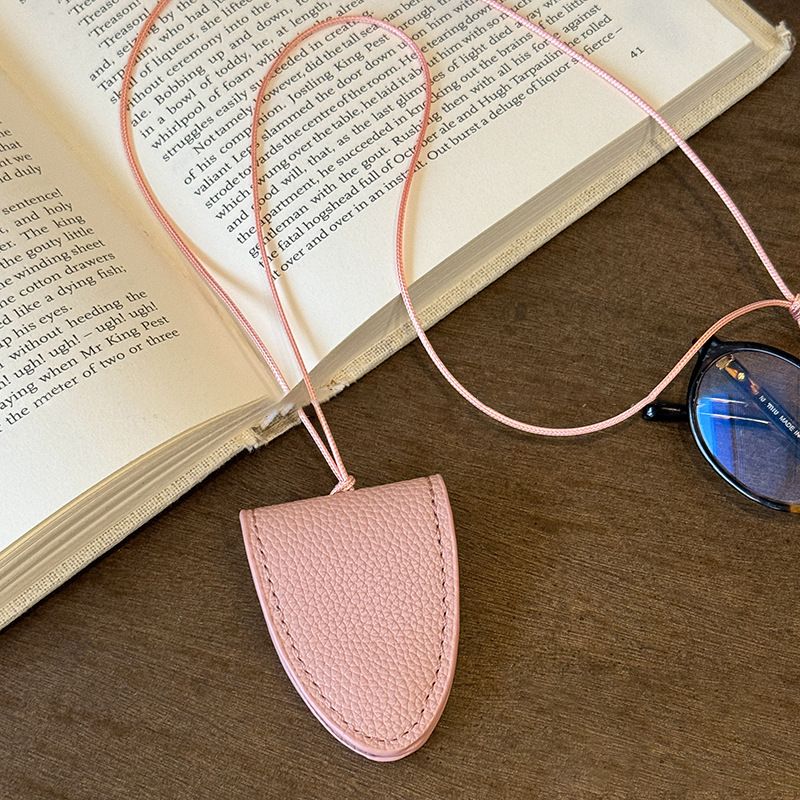 Collana con clip per occhiali da collo in pelle magnetica Dopamine, semplice e raffinata, alla moda._voghion.com