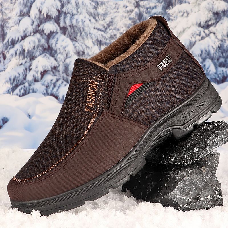 Baumwolle in Peking, Winter mit zusätzlicher Fleece-Wärme, weicher Sohle, rutschfest und lässig, Baumwollschuhe für ältere Menschen_voghion.com