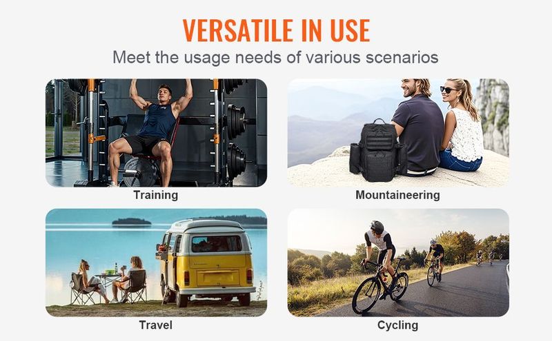 Tactical Backpack 25L Military Backpack With Molle Mode & 3 Compartments, Military Tactical Backpack For Men Molle Daypack 3 Day Bug Out Bag Hiking Rucksack With Bottle Holder_voghion.com