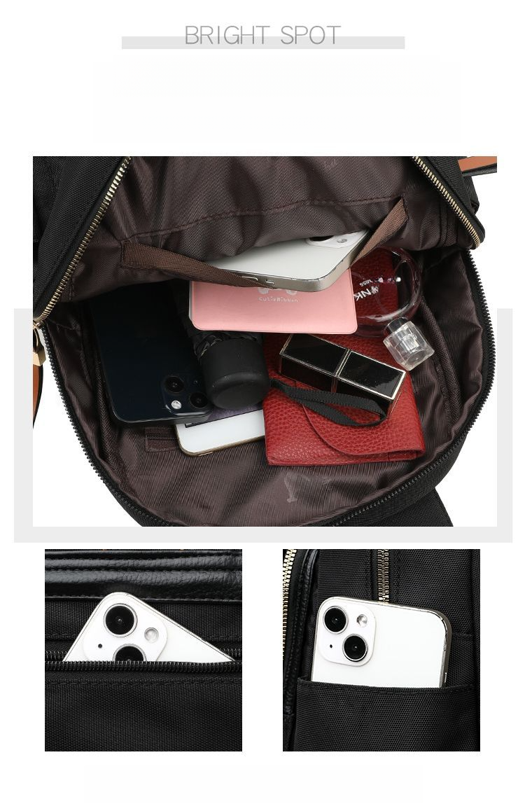Brand 2024 new fashionable Oxford cloth simple backpack large capacity women's versatile travel bag 1_voghion.com