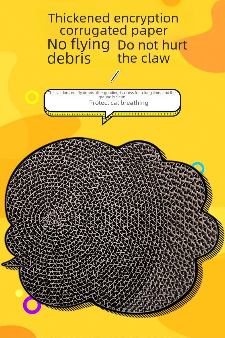 Cheese Box Cat Scratch Board Cat Nest Corrugated Paper Upper and Lower Two Layers Cat Claw Board Claw Grinder Drill Hole No Scrap Cat Toy_voghion.com