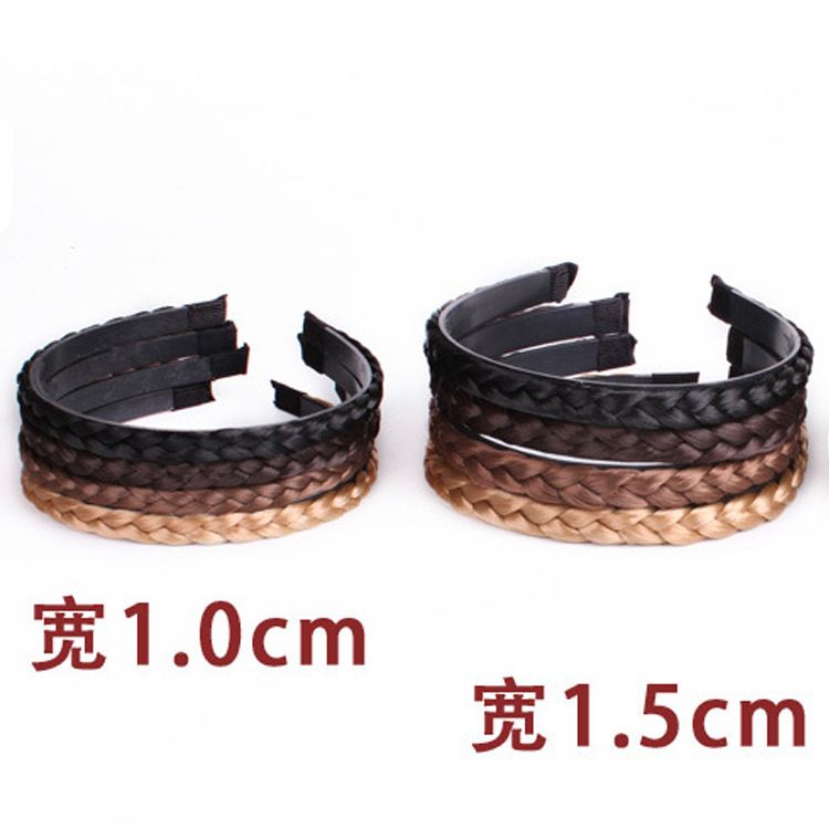 Twist Wig Braid Headband Korean Non-Slip Wide Simple Press Hole Versatile Accessory Hairband Women's Broken Hair Clip_voghion.com