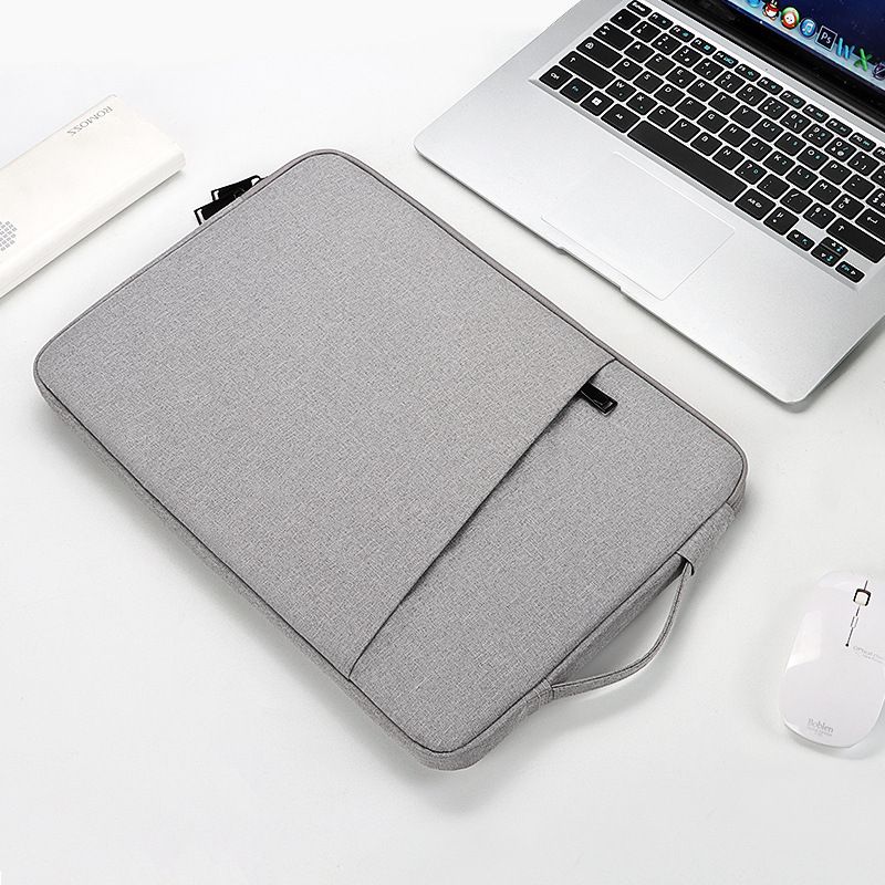 Bolso para portátil de mujer para MacBook/tableta de 14 a 15,6 pulgadas - Elegante bolso con protección acolchada (resistente al agua, con múltiples bolsillos, ligero, negro/rosa)_voghion.com