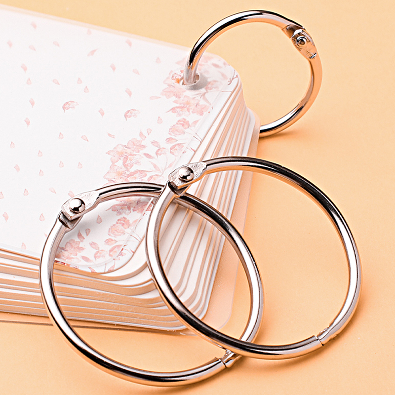 15/30pcs Metal Ring Binder Staple Book Binder Albums Loose-leaf Book Hoops Loose Leaf Ring Keychain Office Binding Supplies_voghion.com