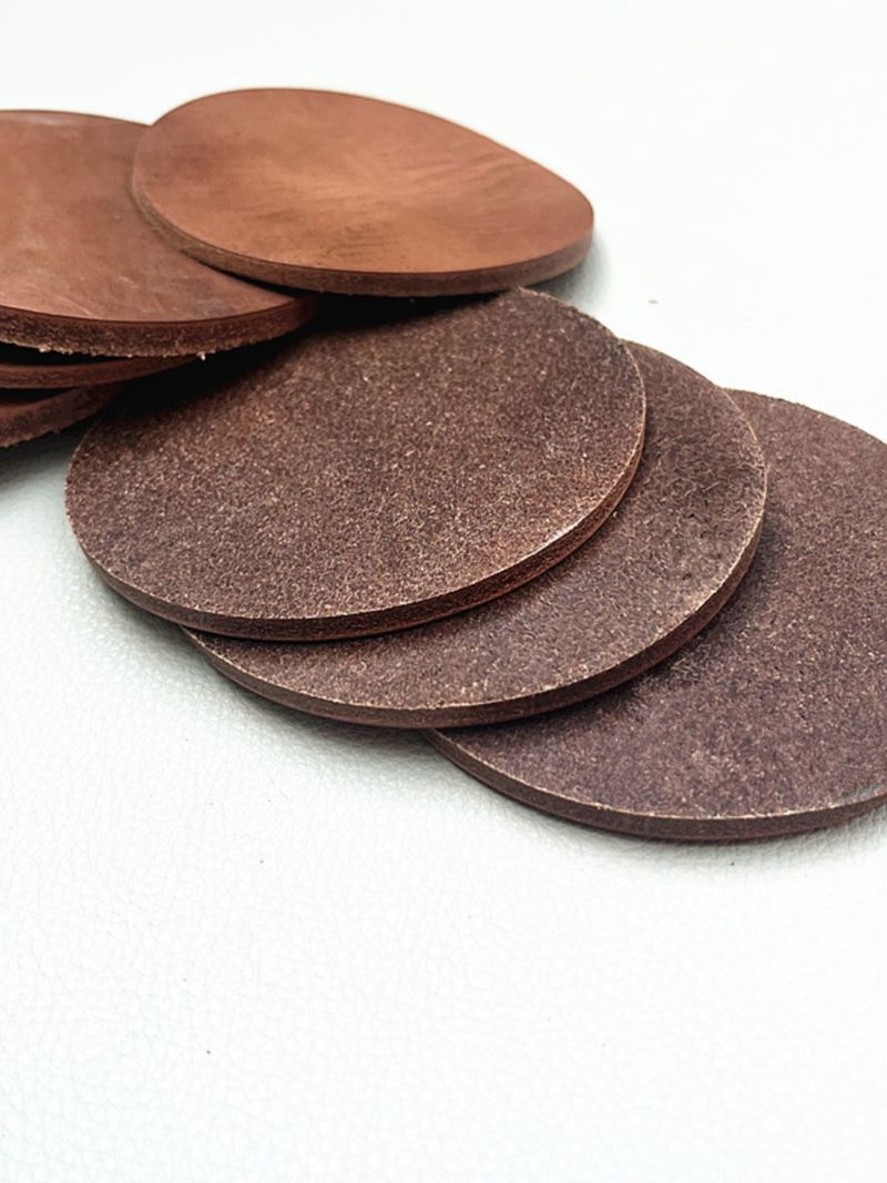 Unbeatable Quality Thickene Stiff Vegetable Tanning Leather Coaster Top Layer Cowhie Heat Proof Mat Office Home Non-Slip Tea Cup Mouse_voghion.com