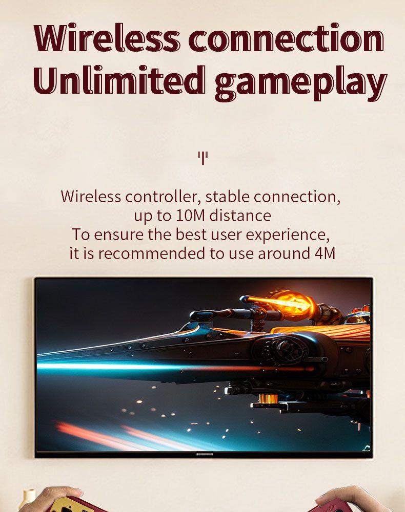 Tengyi Mini HD 2.4G Kabellose Dual-Player-TV-Spielekonsole, Retro FC Home Entertainment System für Familie und Freunde_voghion.com
