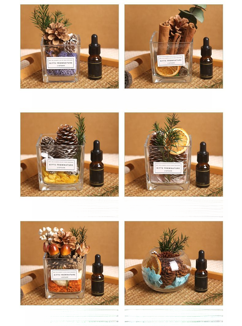 Zimt Flammenlose Aromatherapie Ätherisches Öl Home Getrocknete Blume Ornament Schlafzimmer Badezimmer Lang anhaltende Duft Vase_voghion.com