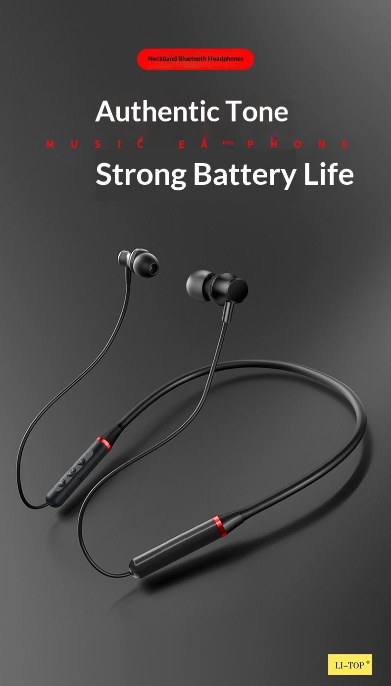 Słuchawki douszne NeoGear z silikonową opaską na szyję, podwójne słuchawki do biegania, długa żywotność baterii, muzyka, połączenia, inteligentny Bluetooth_voghion.com