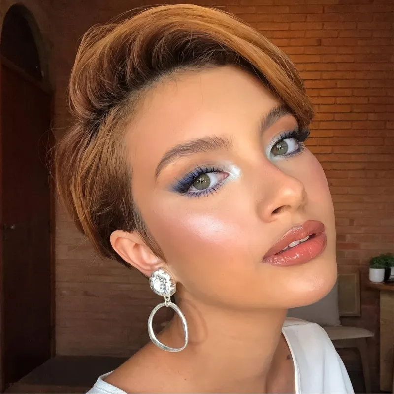 150 % Dichte 6 Zoll 13 x 1 T-Teil Spitzenperücke Gerade Kurze Pixie Cut Perücke Remy Echthaarperücken für Frauen_voghion.com