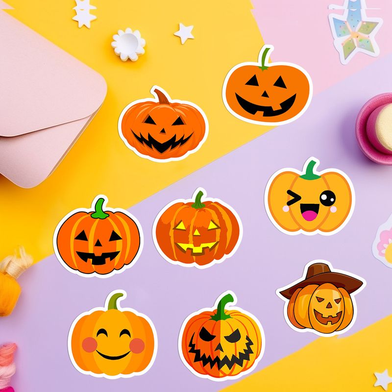 Adesivi 50 adesivi graffiti per decorazioni natalizie a forma di zucca di Halloween per auto, telefono e tazze d'acqua, adesivi impermeabili_voghion.com