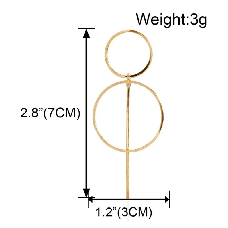 Trendige runde, geometrische C-förmige Ohrringe aus europäischer und amerikanischer Legierung, geeignet für Pendler und unterstreichen den individuellen Stil._voghion.com