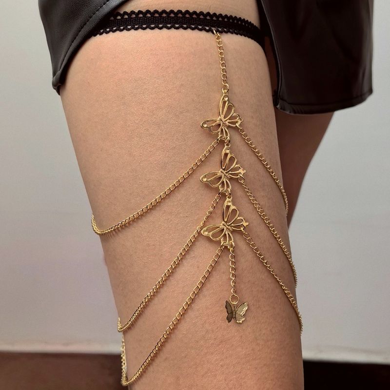 Catena per il corpo alla moda da donna, con elastico multistrato a farfalla, gamba lunga e sexy per le cosce_voghion.com